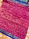 Royal Blue & Wine Half Tissue Ikat Saree