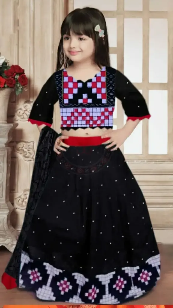 Black and red lahenga