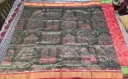 Black Full Tissue Saree with Konark Chakra & Temple