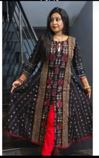 Black with maroon gown