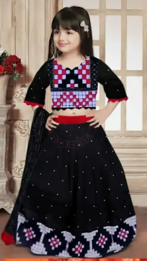 Black and red lahenga