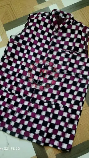 Black Sambalpuri Ikat Nehru Jacke