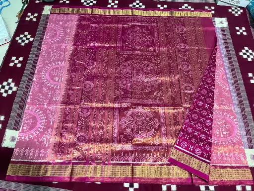Lustrous Silver & White Full Tissue Saree
