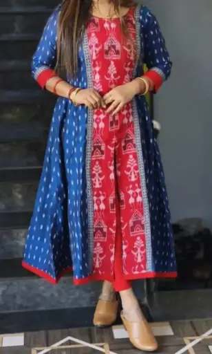 Royal blue and red gow