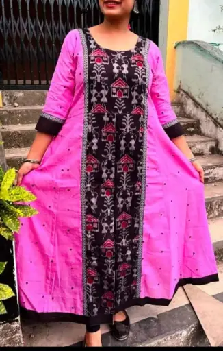 Light pink and black gown